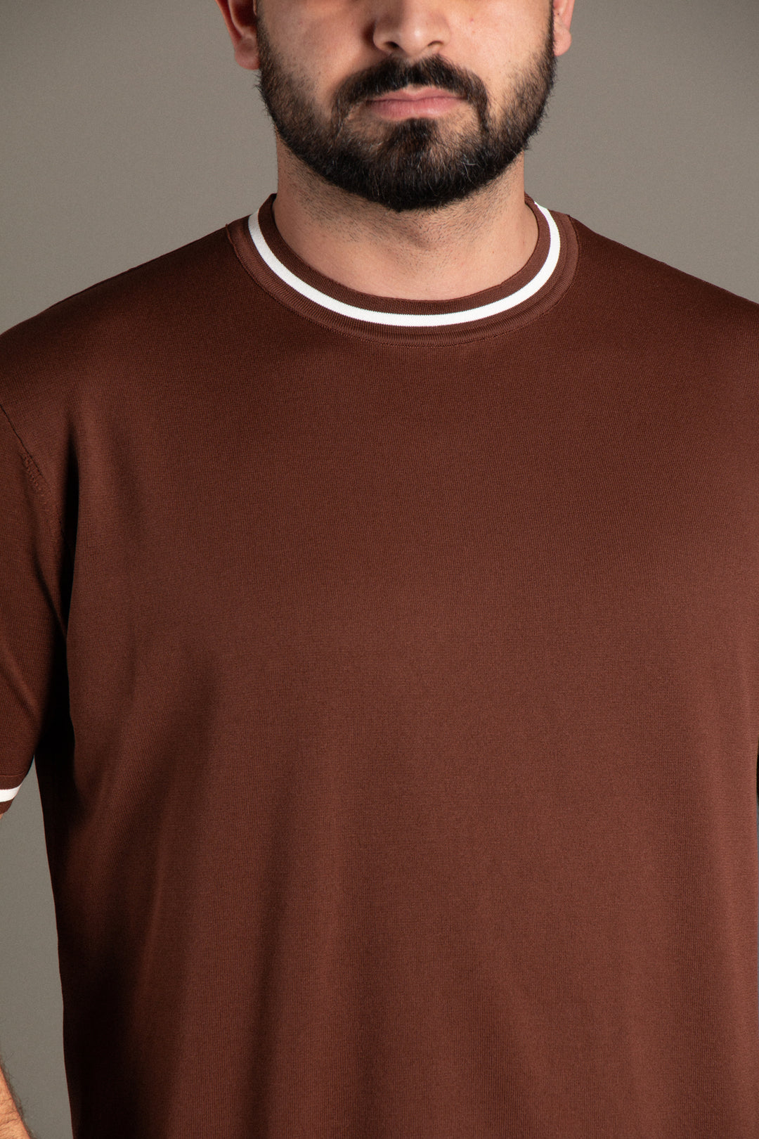 Şeritli Triko T-Shirt