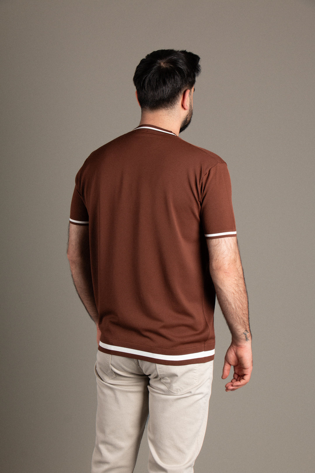 Şeritli Triko T-Shirt
