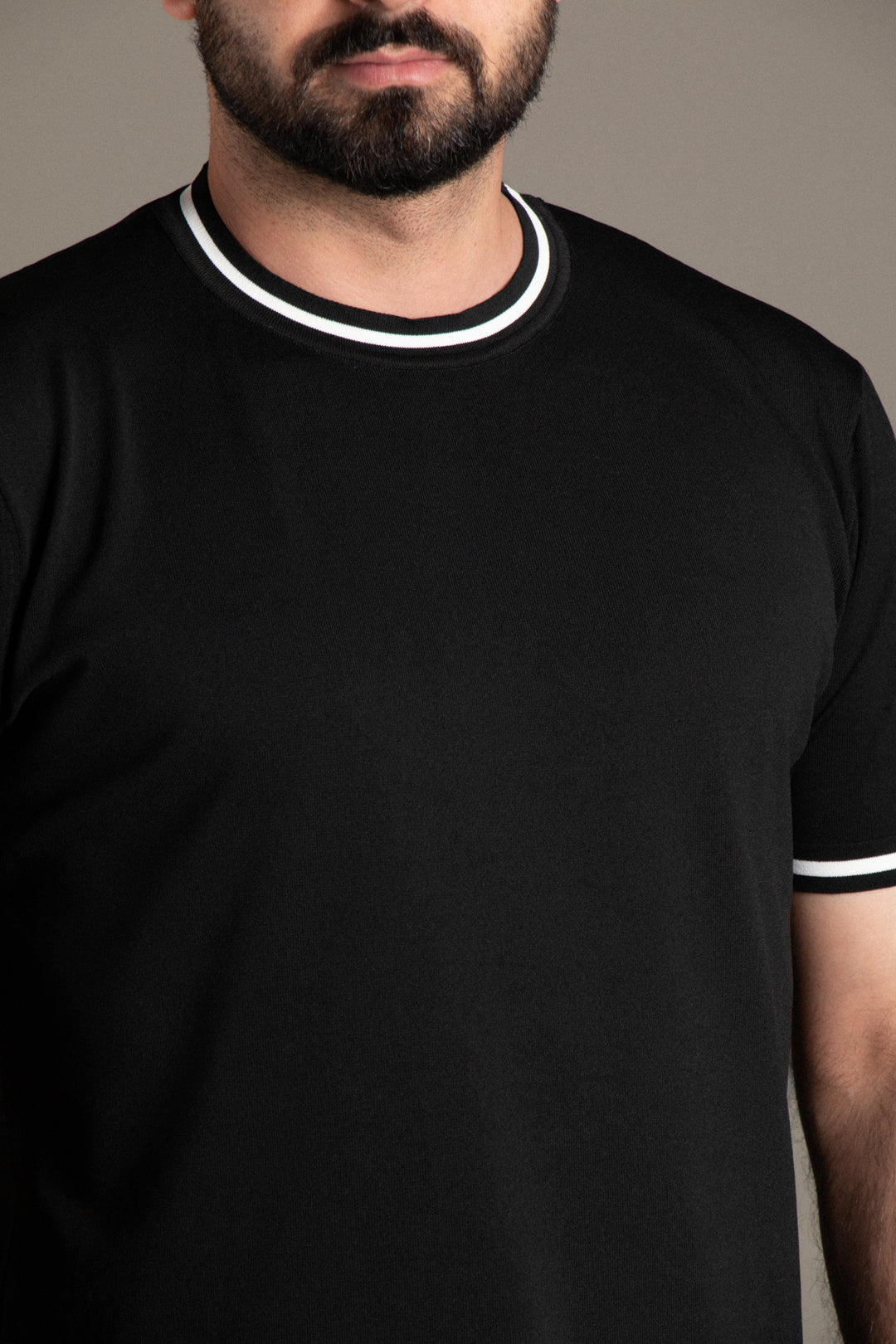 Şeritli Triko T-Shirt