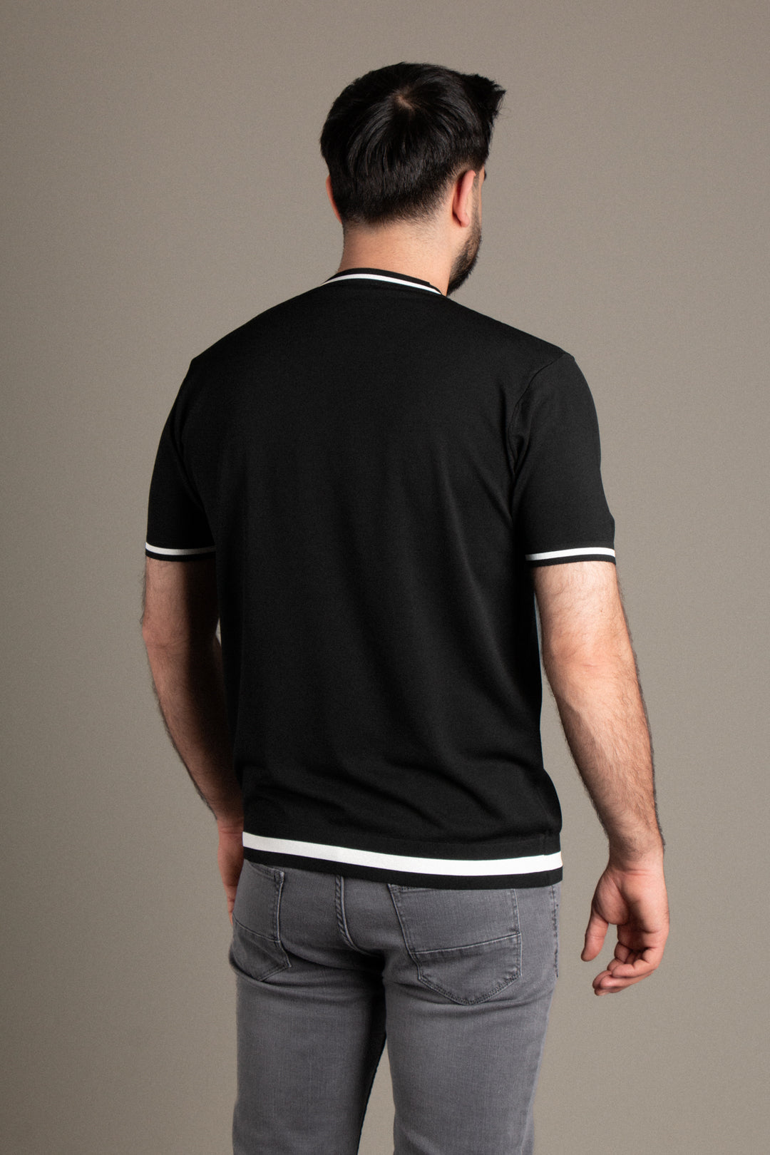Şeritli Triko T-Shirt