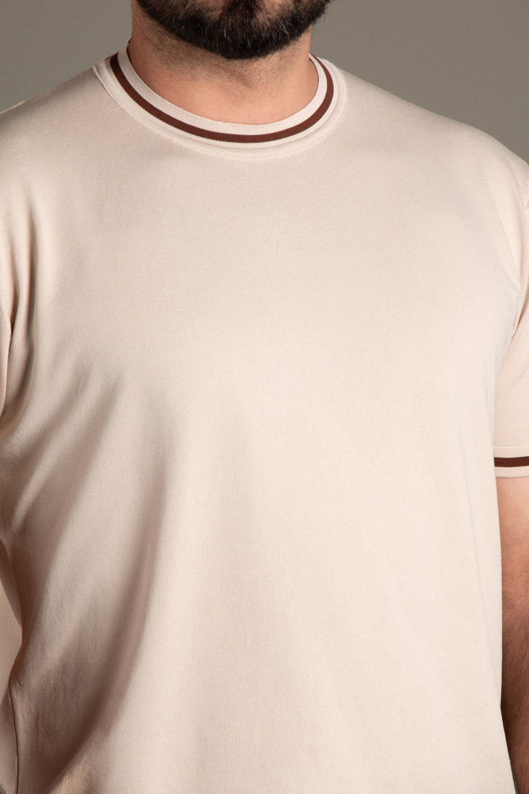 Şeritli Triko T-Shirt