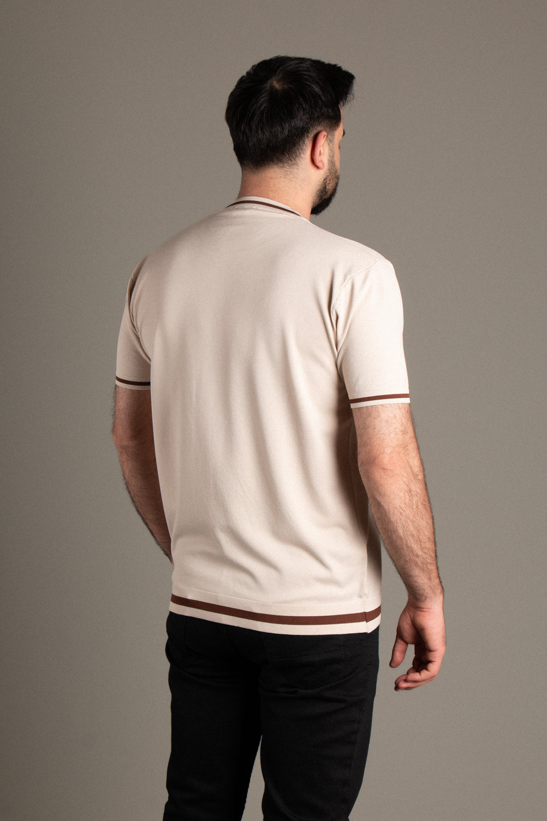 Şeritli Triko T-Shirt