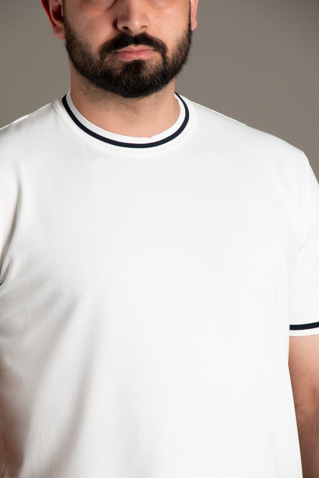 Şeritli Triko T-Shirt