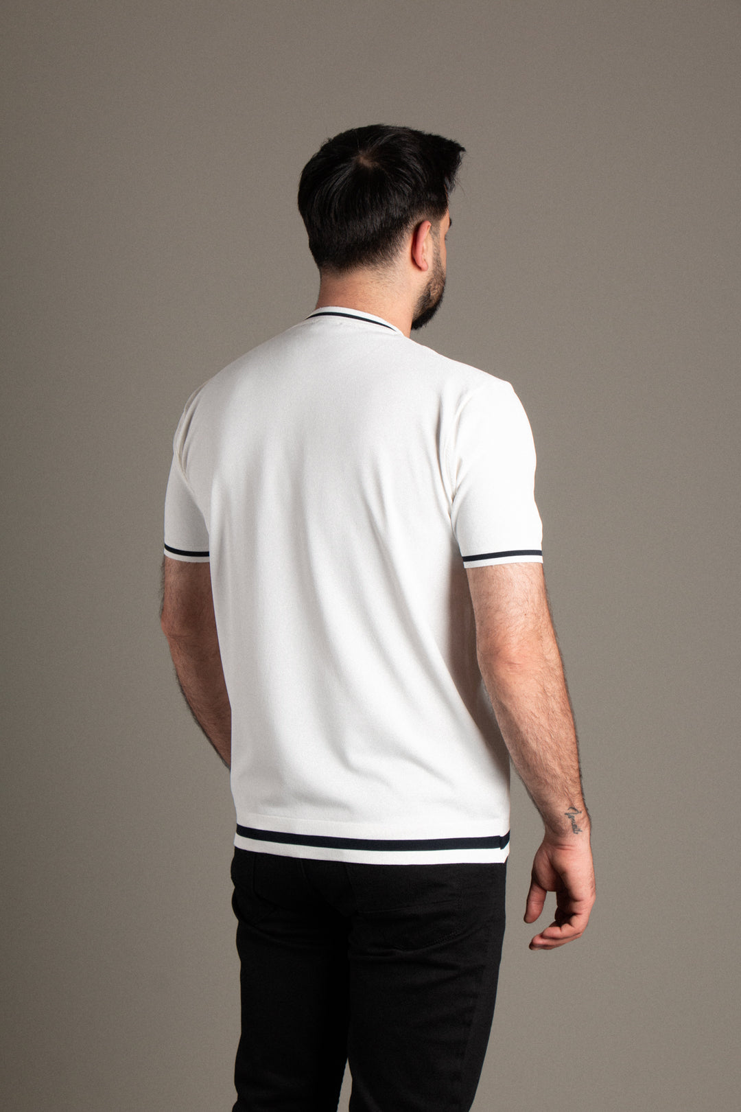 Şeritli Triko T-Shirt