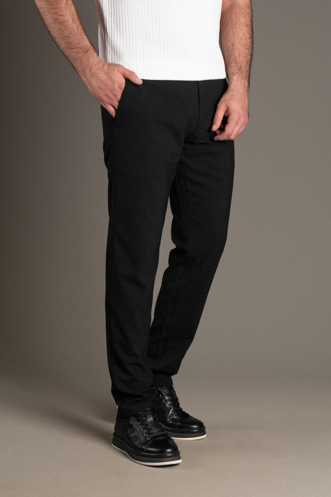 Slim Fit Keten Pantolon