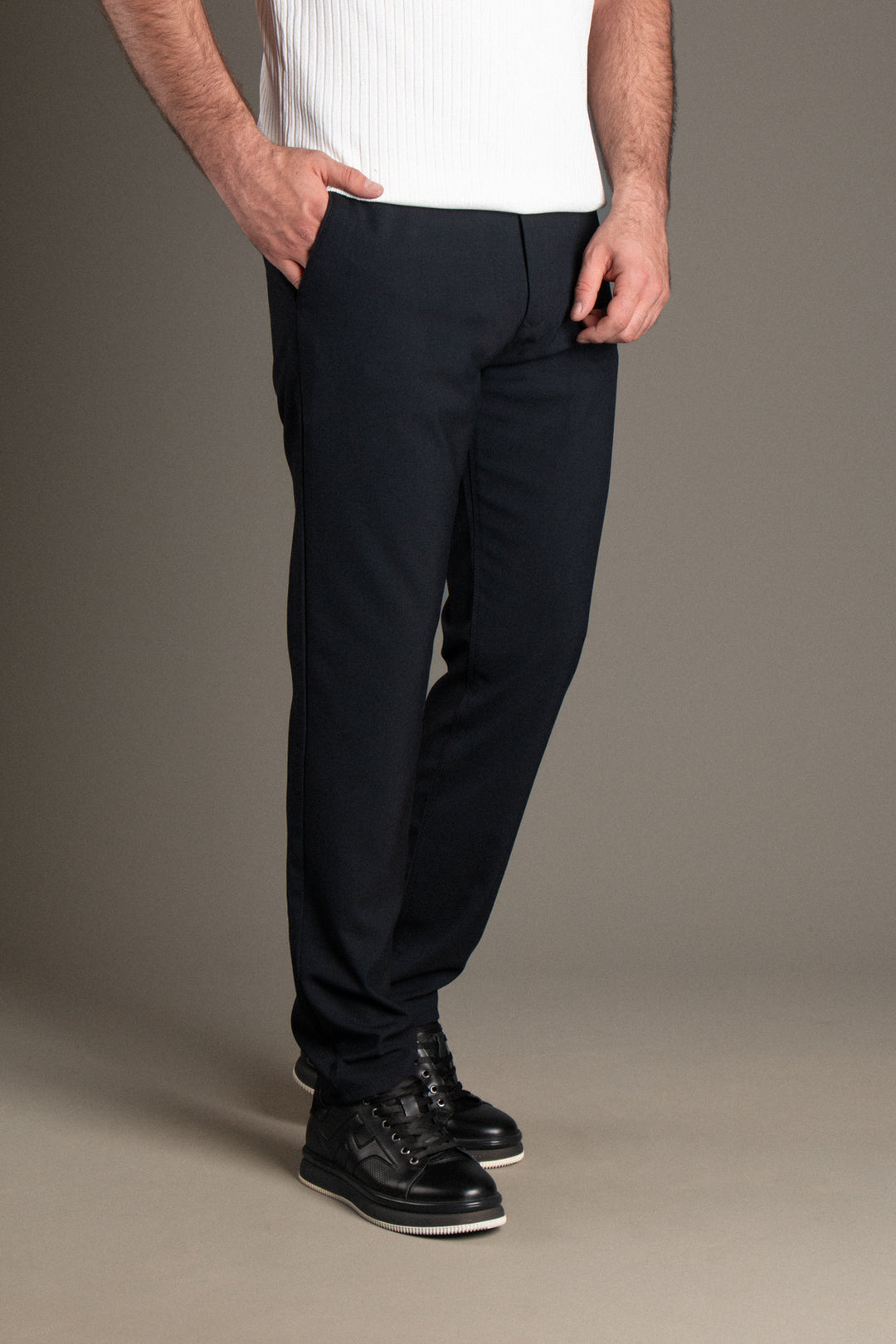 Slim Fit Keten Pantolon