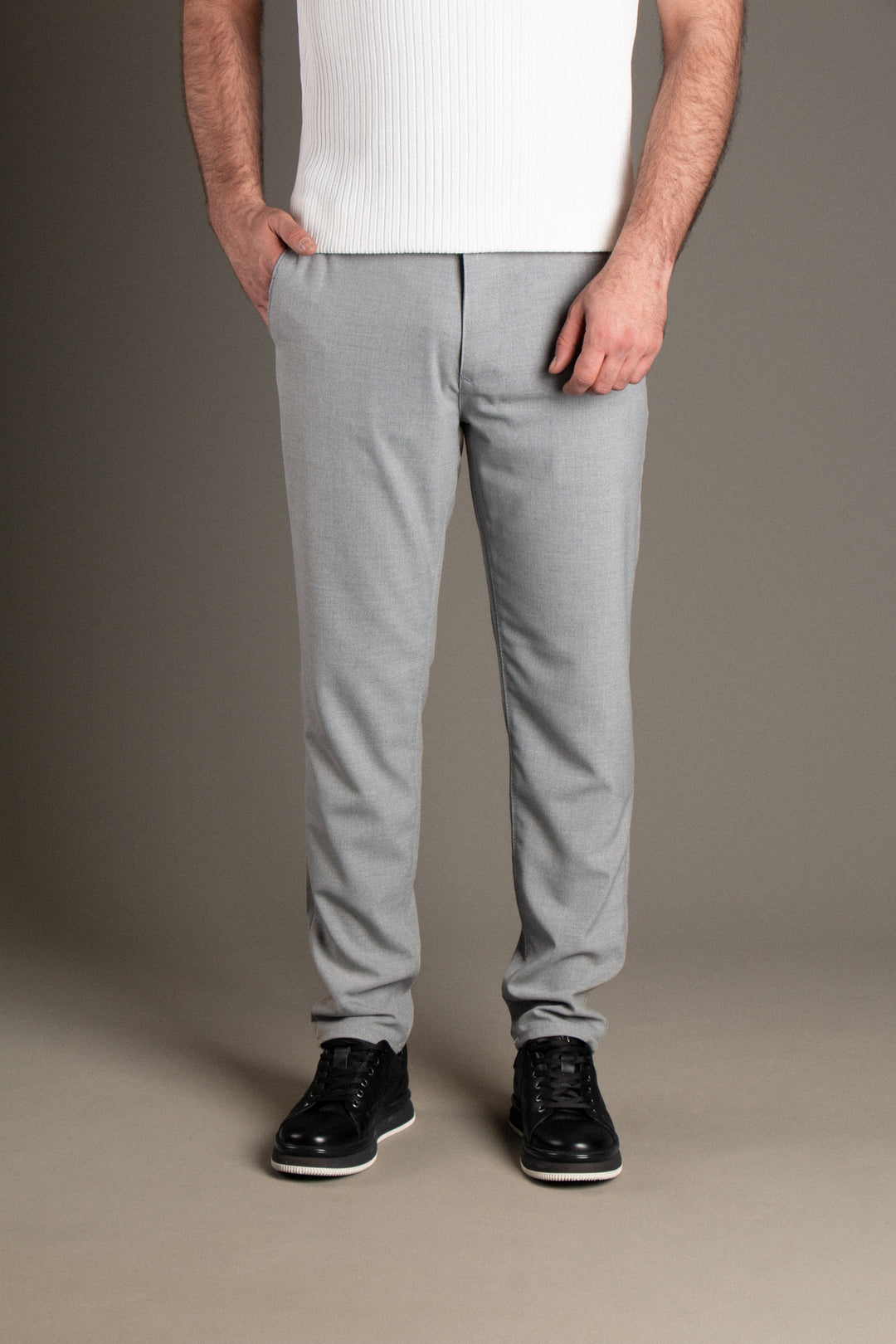 Slim Fit Keten Pantolon