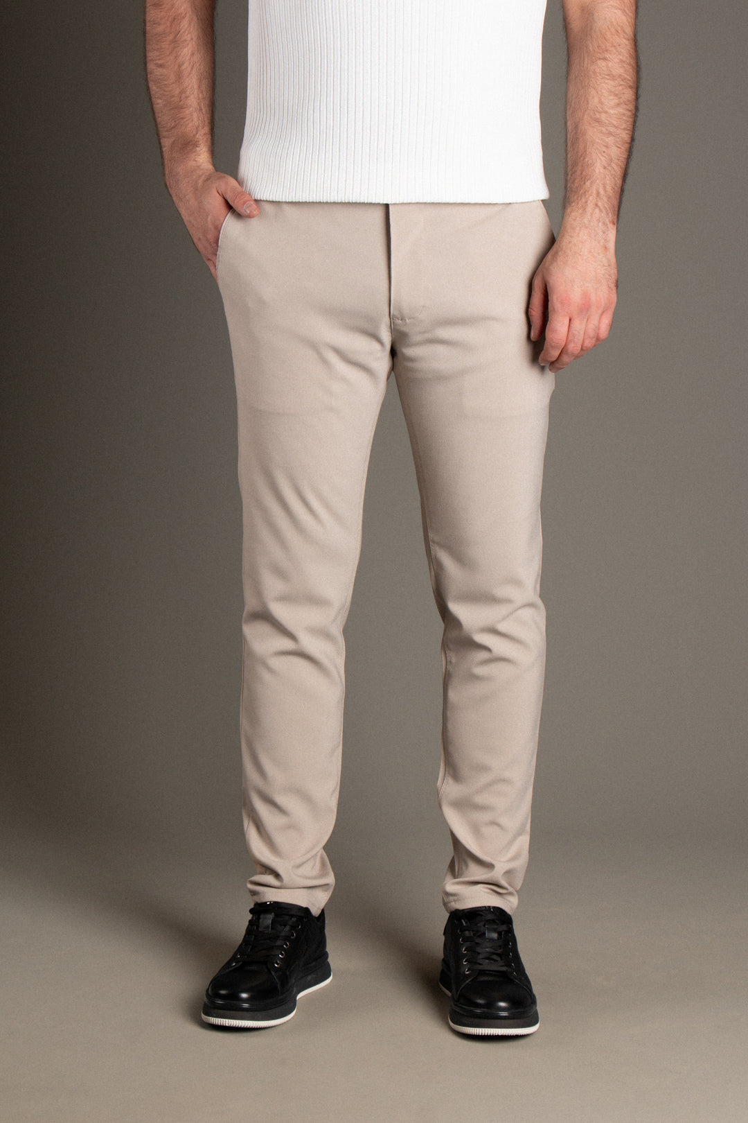 Slim Fit Keten Pantolon