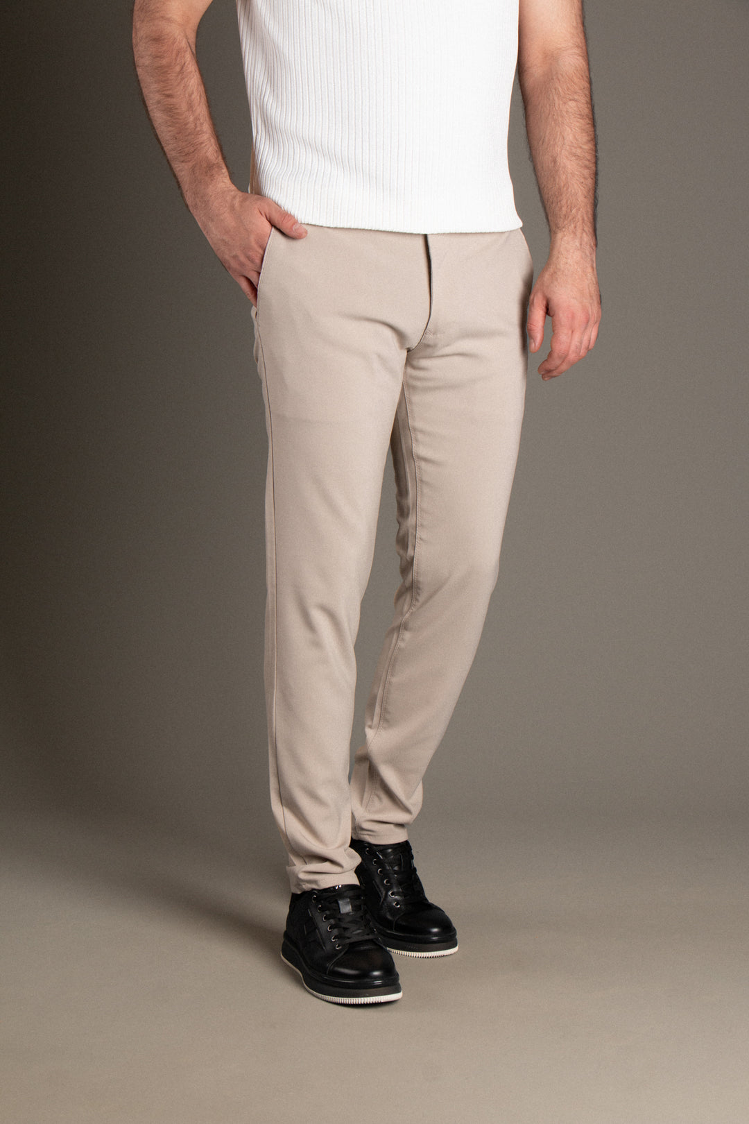 Slim Fit Keten Pantolon