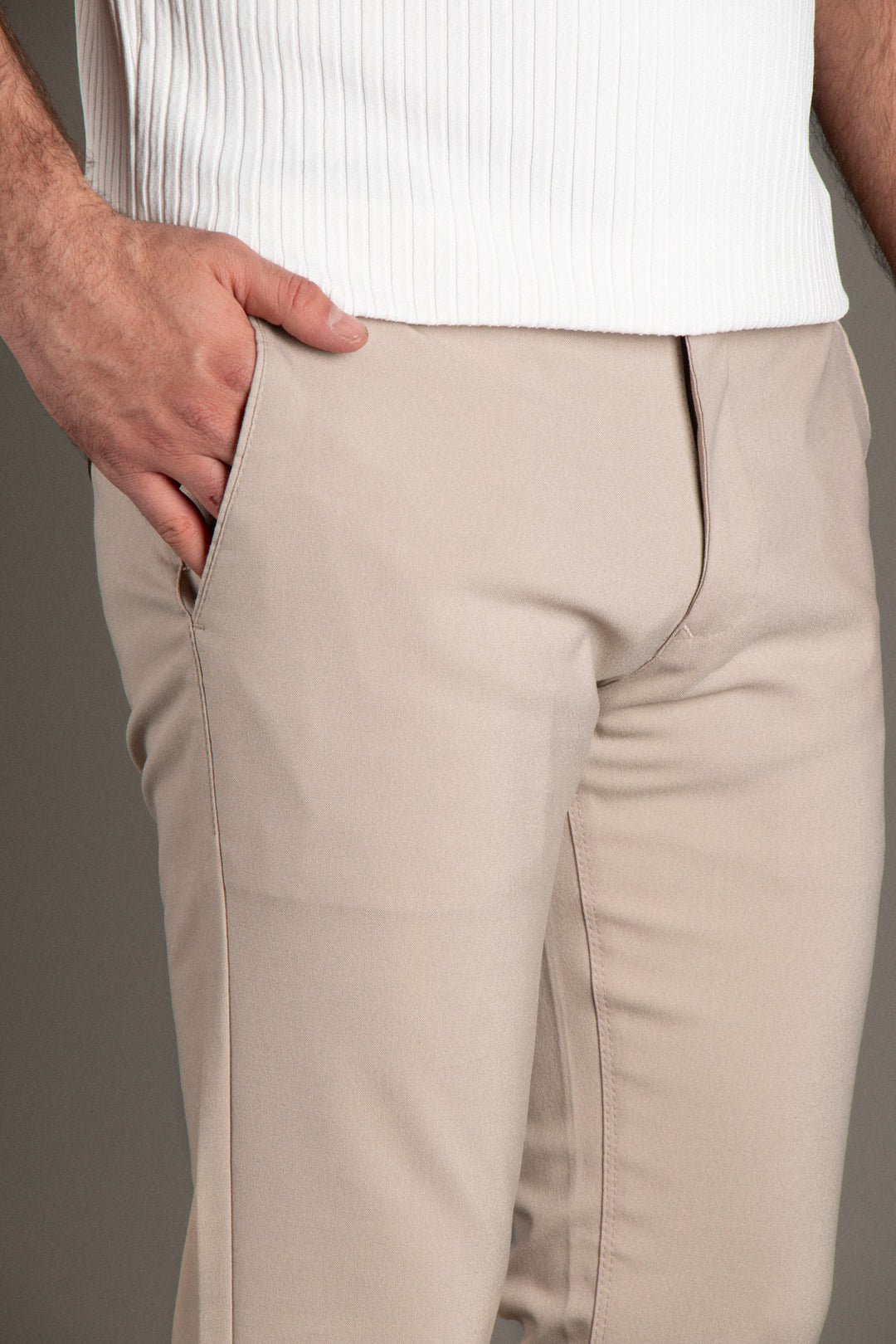 Slim Fit Keten Pantolon