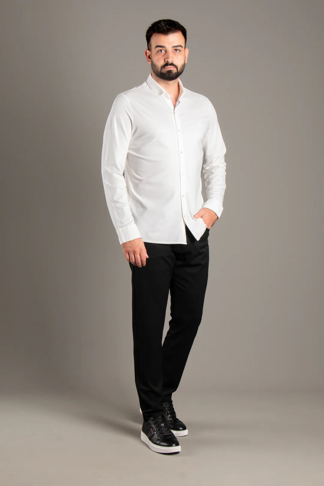 Soft Penye Basic Slim Fit Gömlek