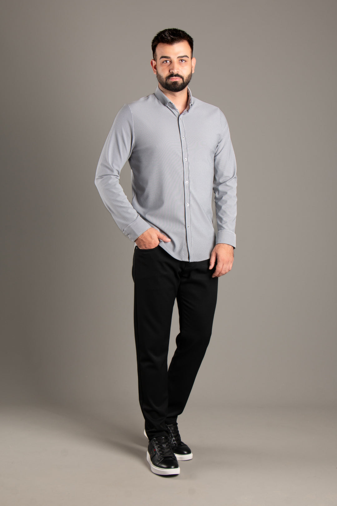 Çizgili Slim Fit Gömlek