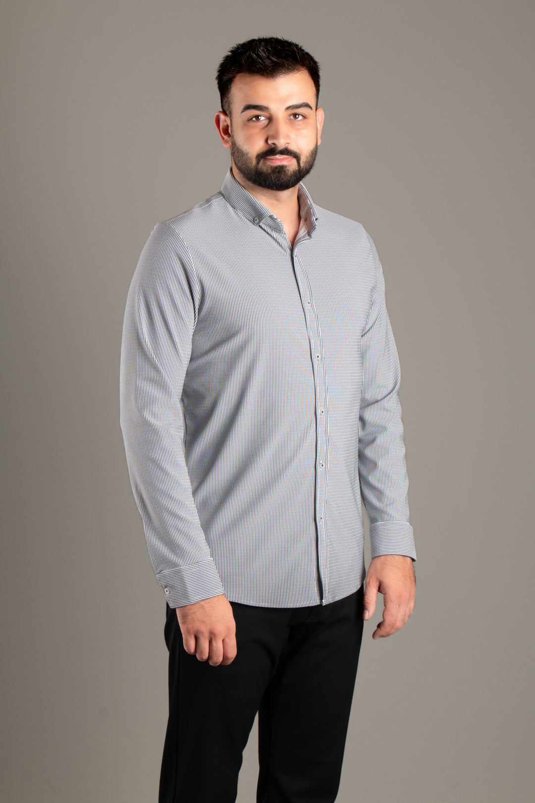 Çizgili Slim Fit Gömlek