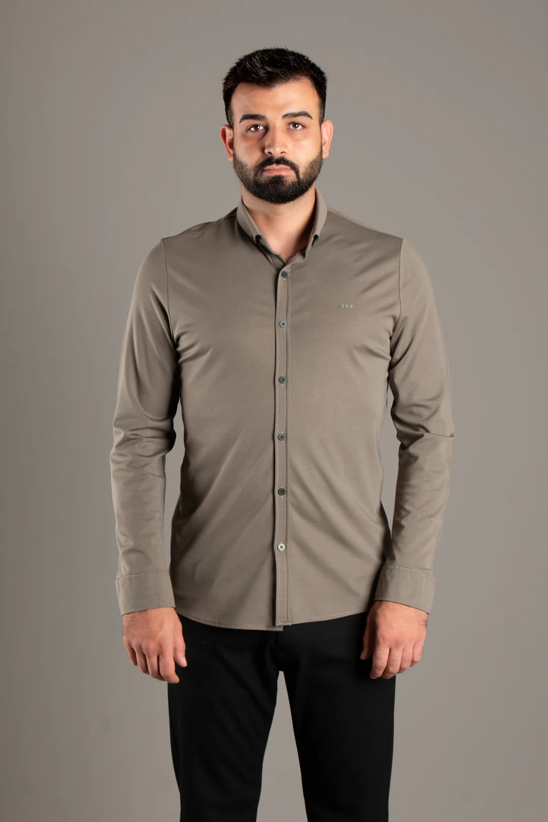 Soft Penye Basic Slim Fit Gömlek