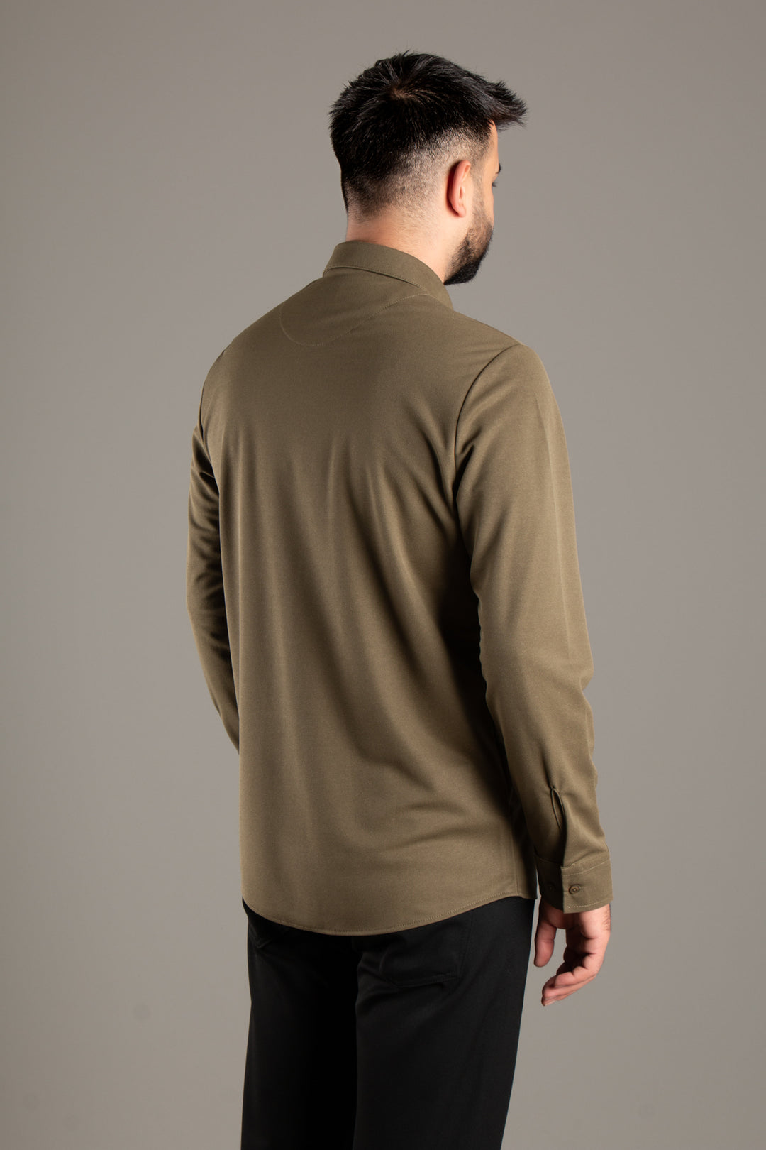 Dokulu Slim Fit Gömlek