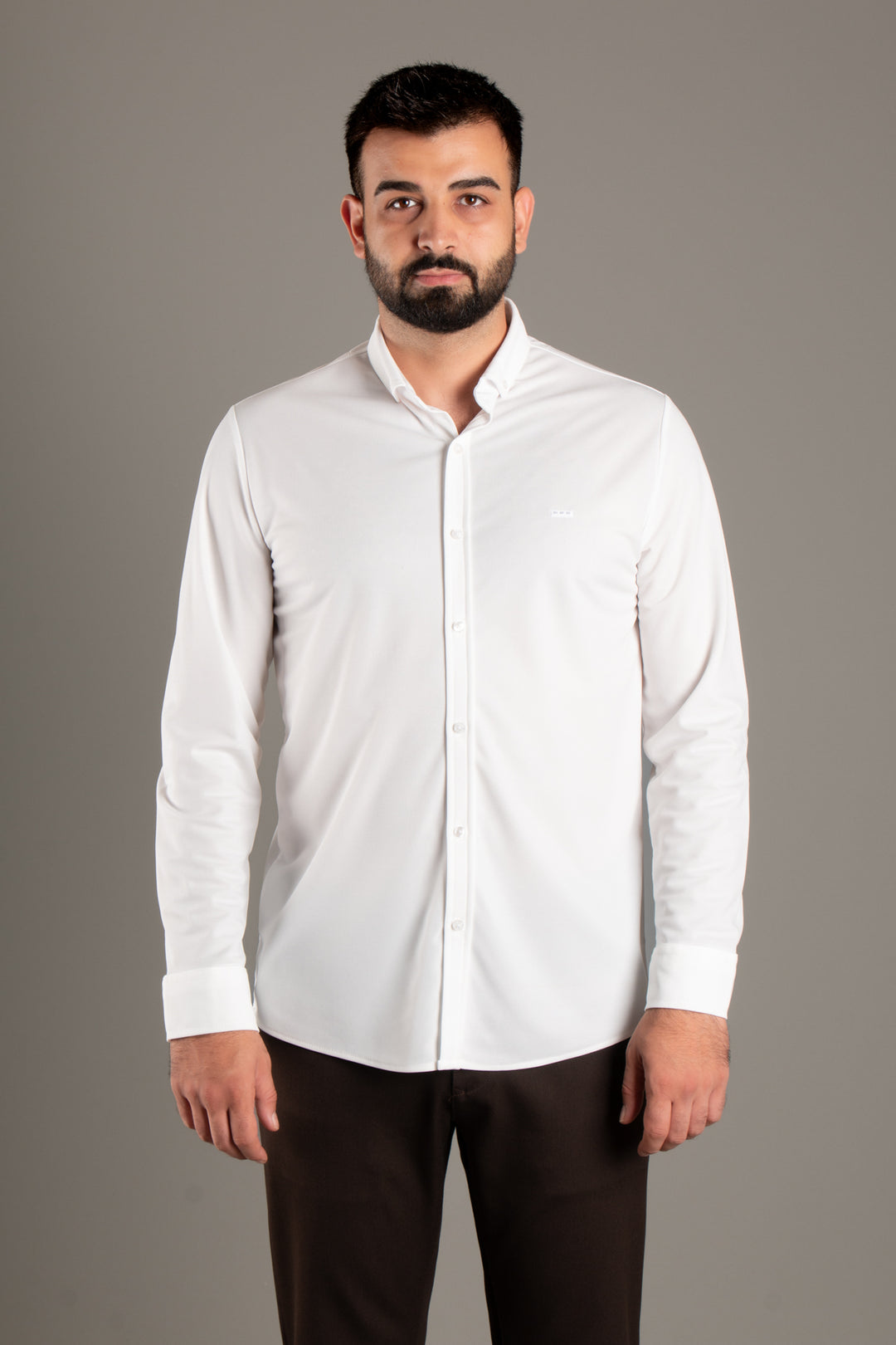 Dokulu Slim Fit Gömlek