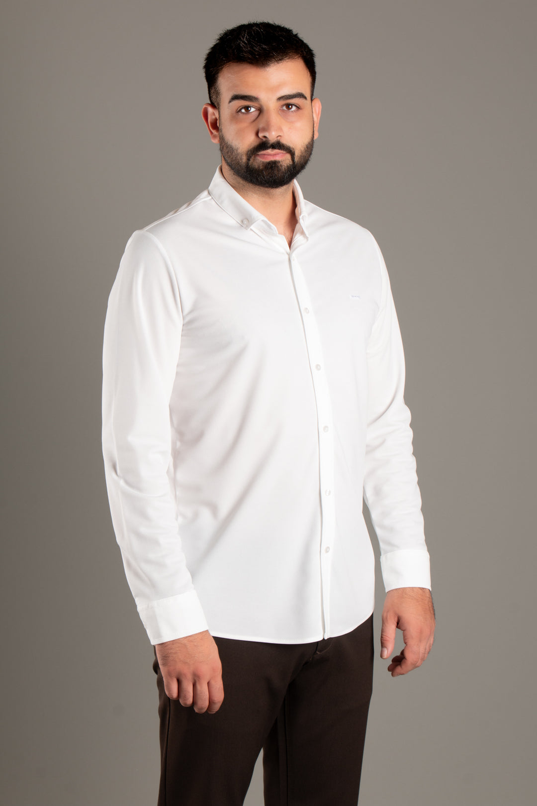 Dokulu Slim Fit Gömlek