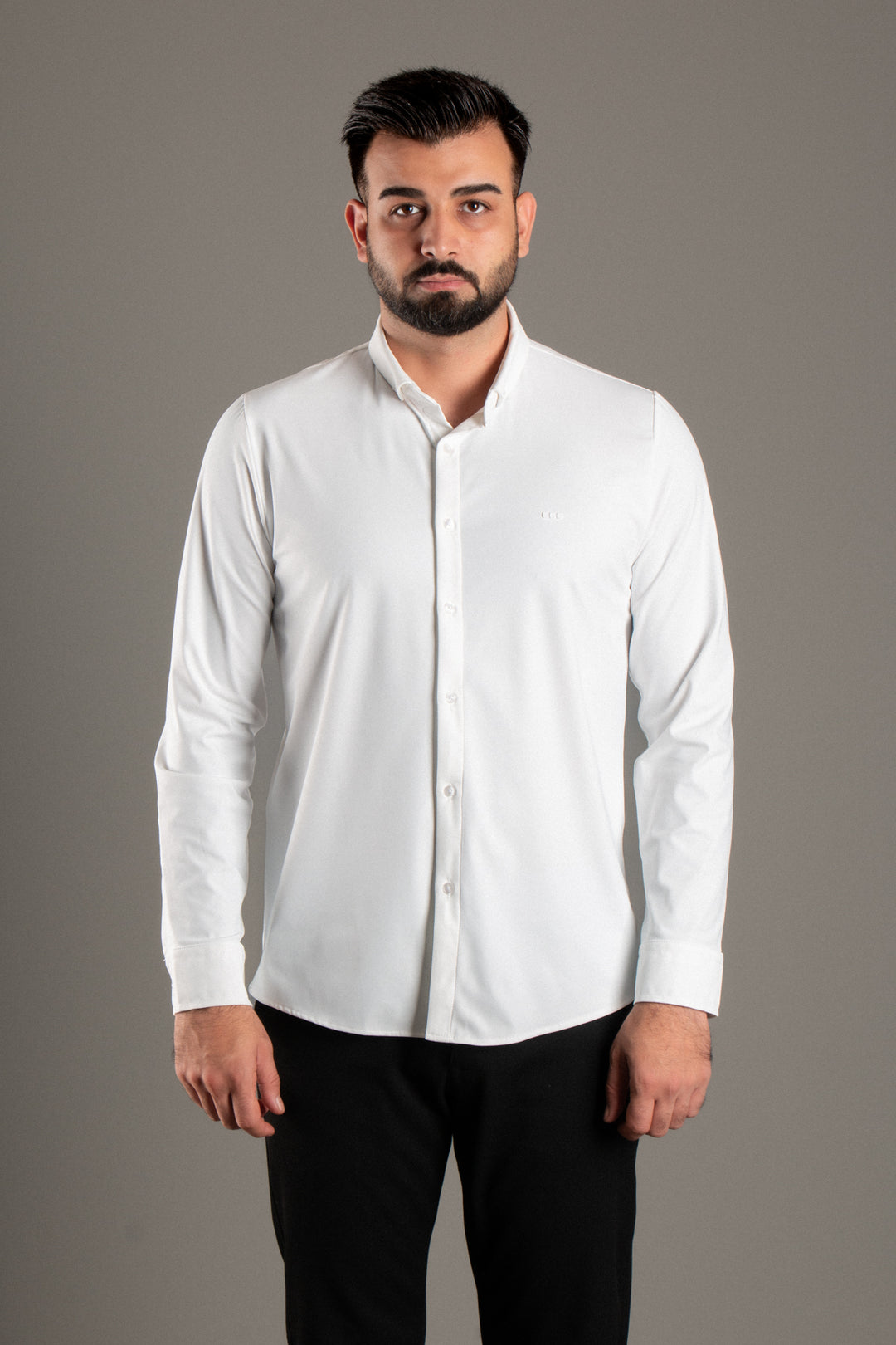 Soft Likralı Saten Slimfit Gömlek