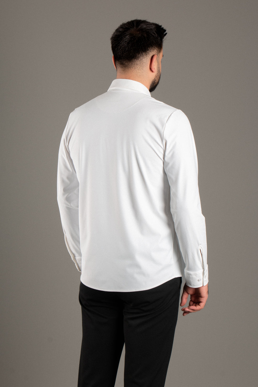 Soft Likralı Saten Slimfit Gömlek