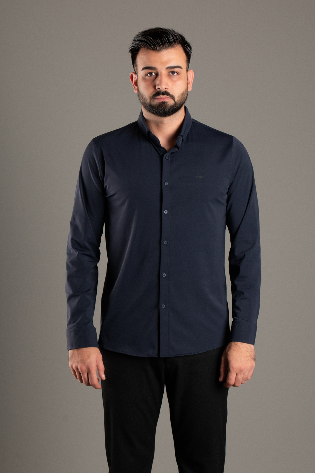 Soft Likralı Saten Slimfit Gömlek