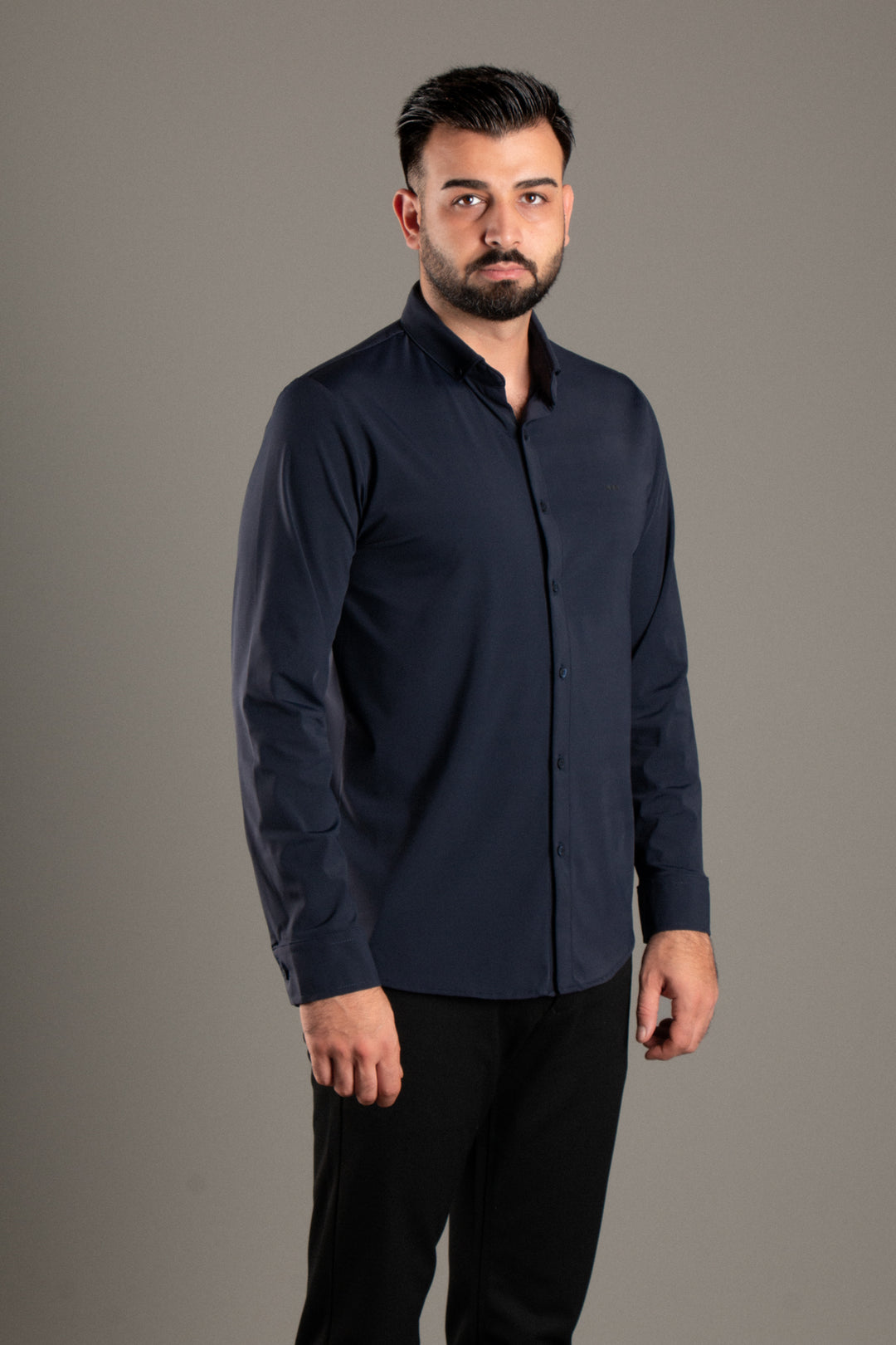 Soft Likralı Saten Slimfit Gömlek