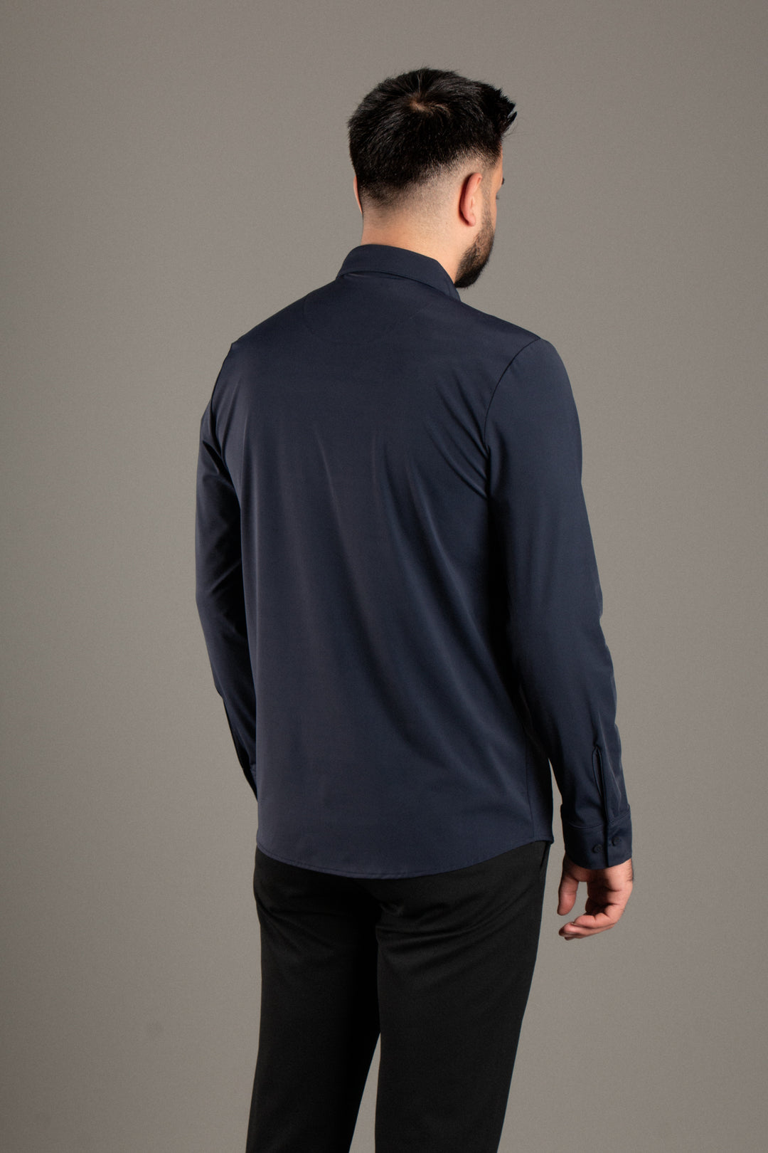 Soft Likralı Saten Slimfit Gömlek