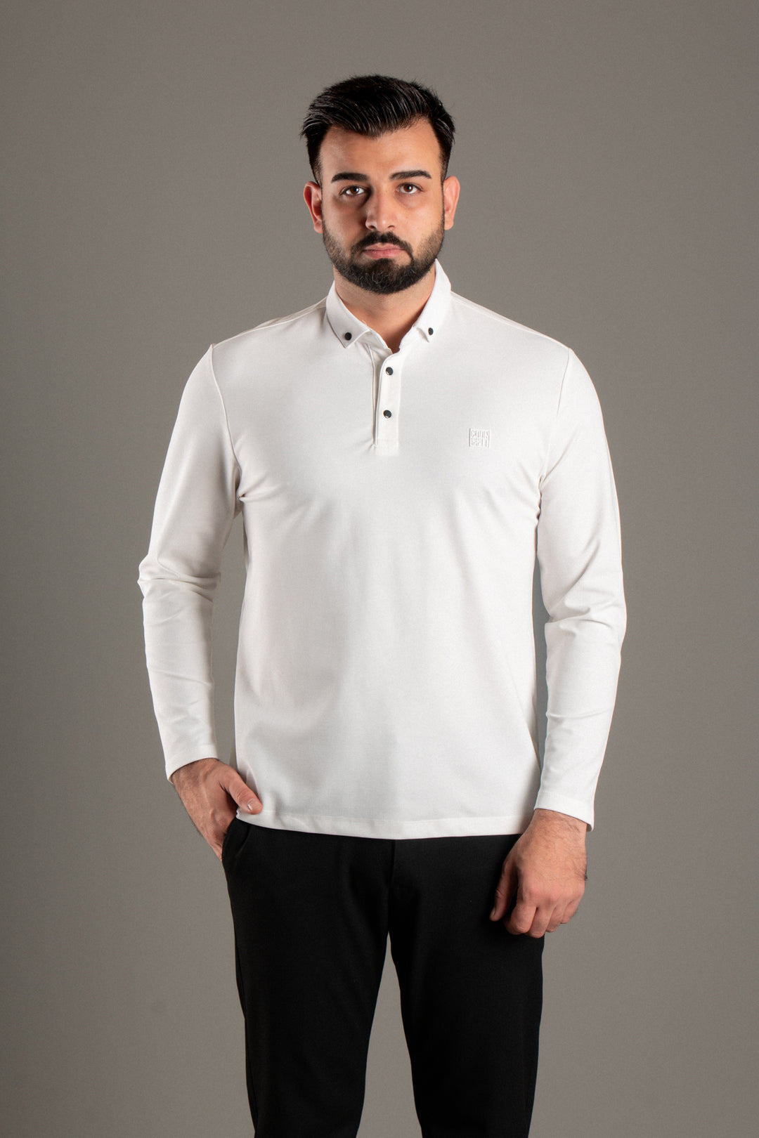 Dokulu Polo Yaka Sweatshirt