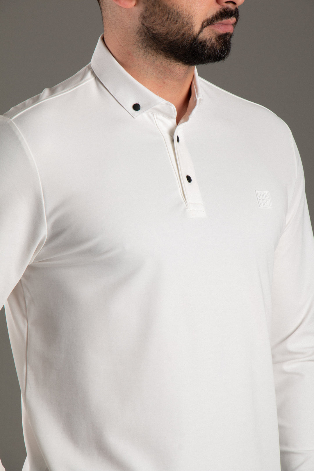 Dokulu Polo Yaka Sweatshirt
