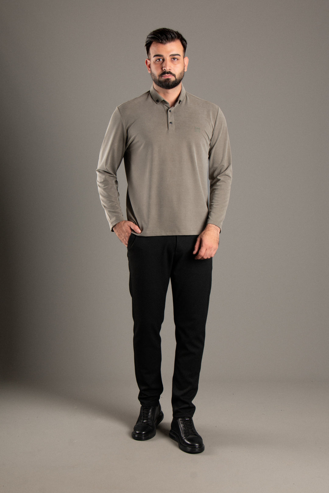 Dokulu Polo Yaka Sweatshirt