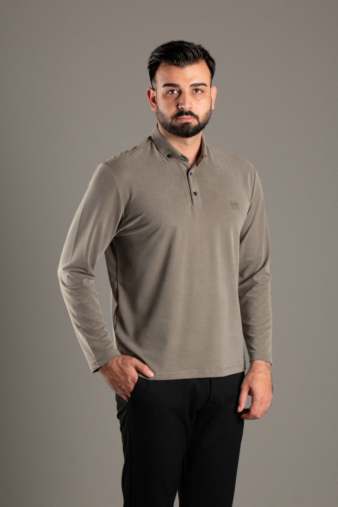 Dokulu Polo Yaka Sweatshirt