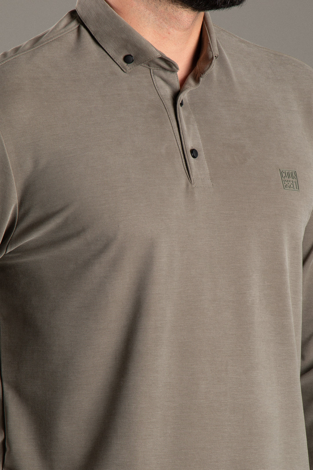 Dokulu Polo Yaka Sweatshirt
