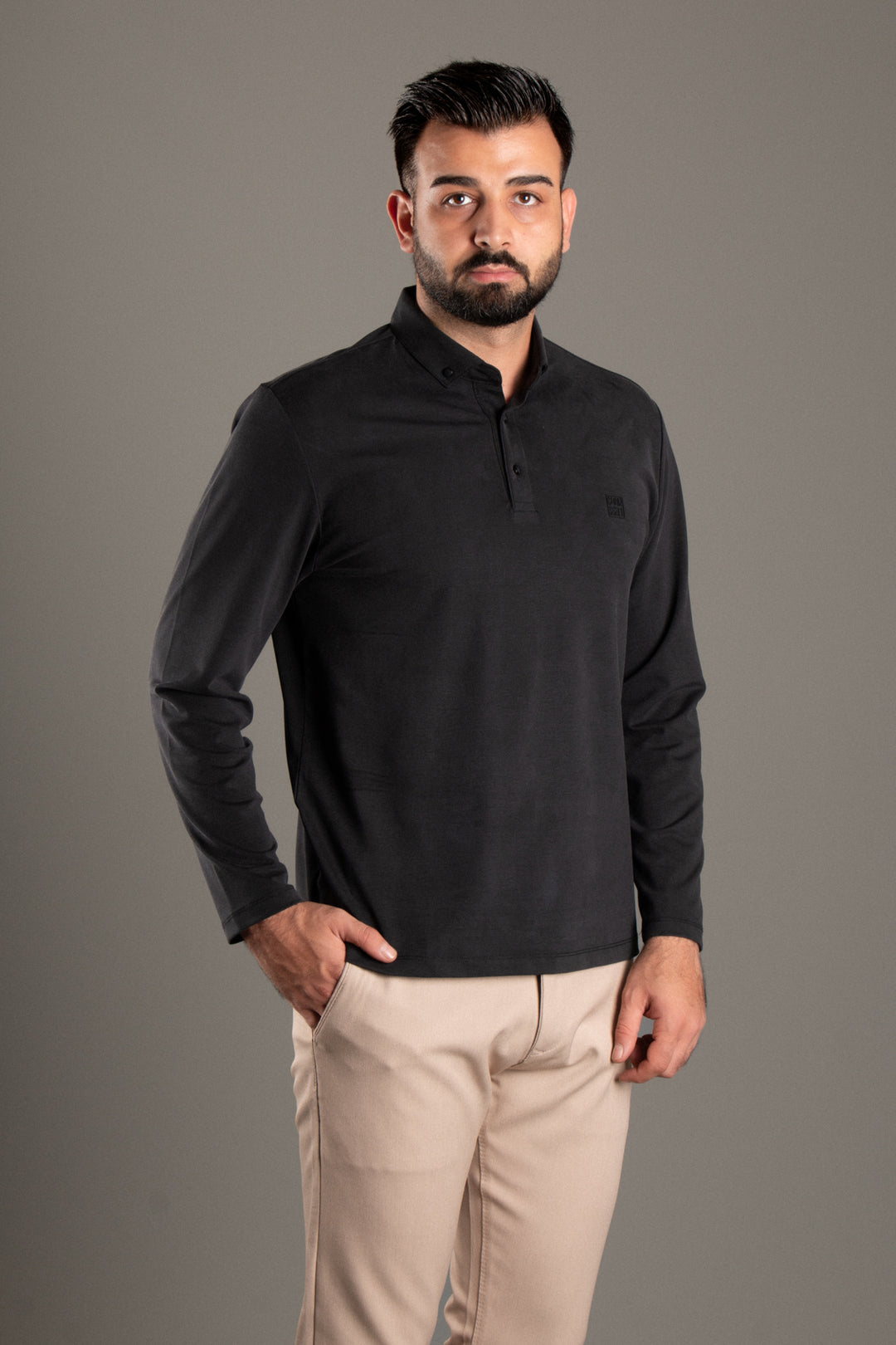 Dokulu Polo Yaka Sweatshirt