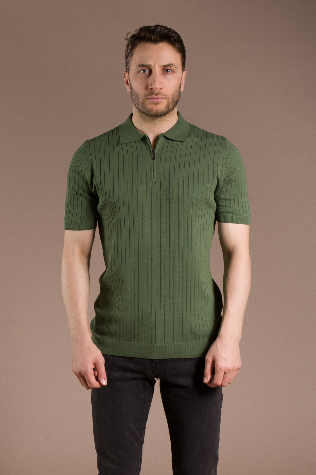 Dokulu Polo Yaka Triko T-Shirt