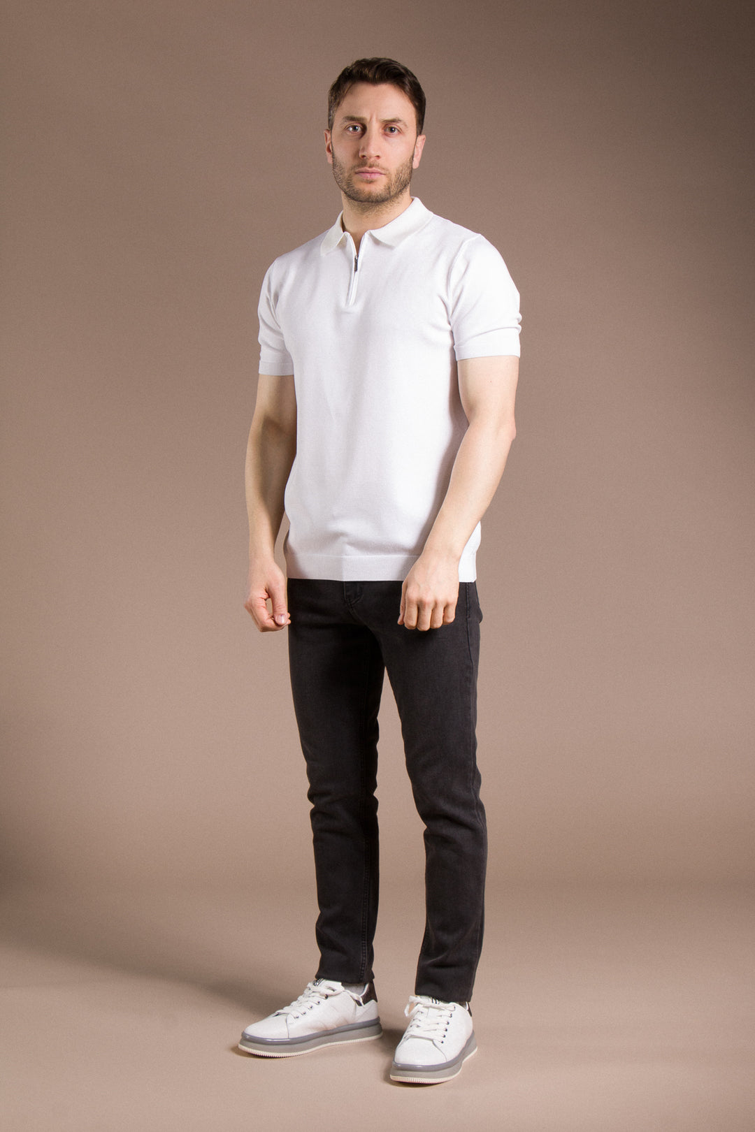 Basic Polo Yaka Triko T-Shirt