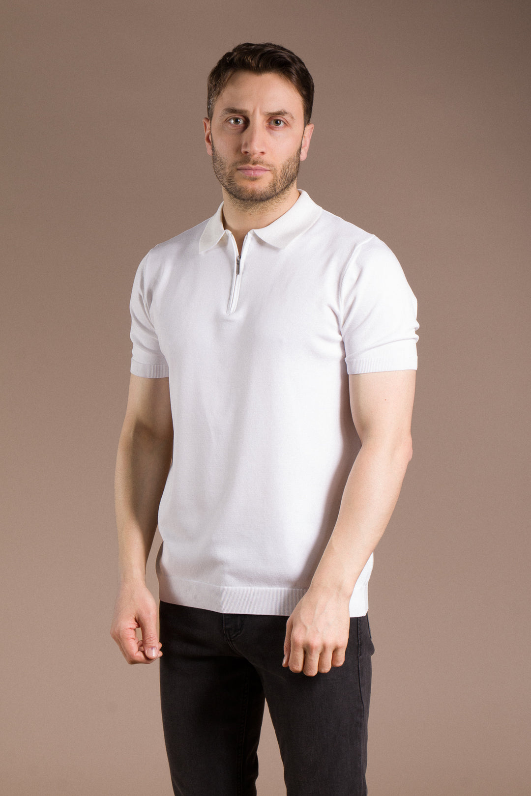 Basic Polo Yaka Triko T-Shirt