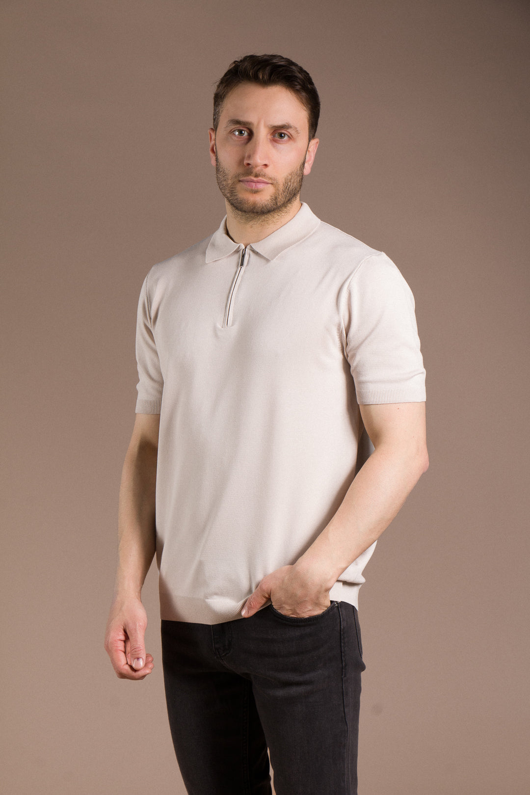 Basic Polo Yaka Triko T-Shirt