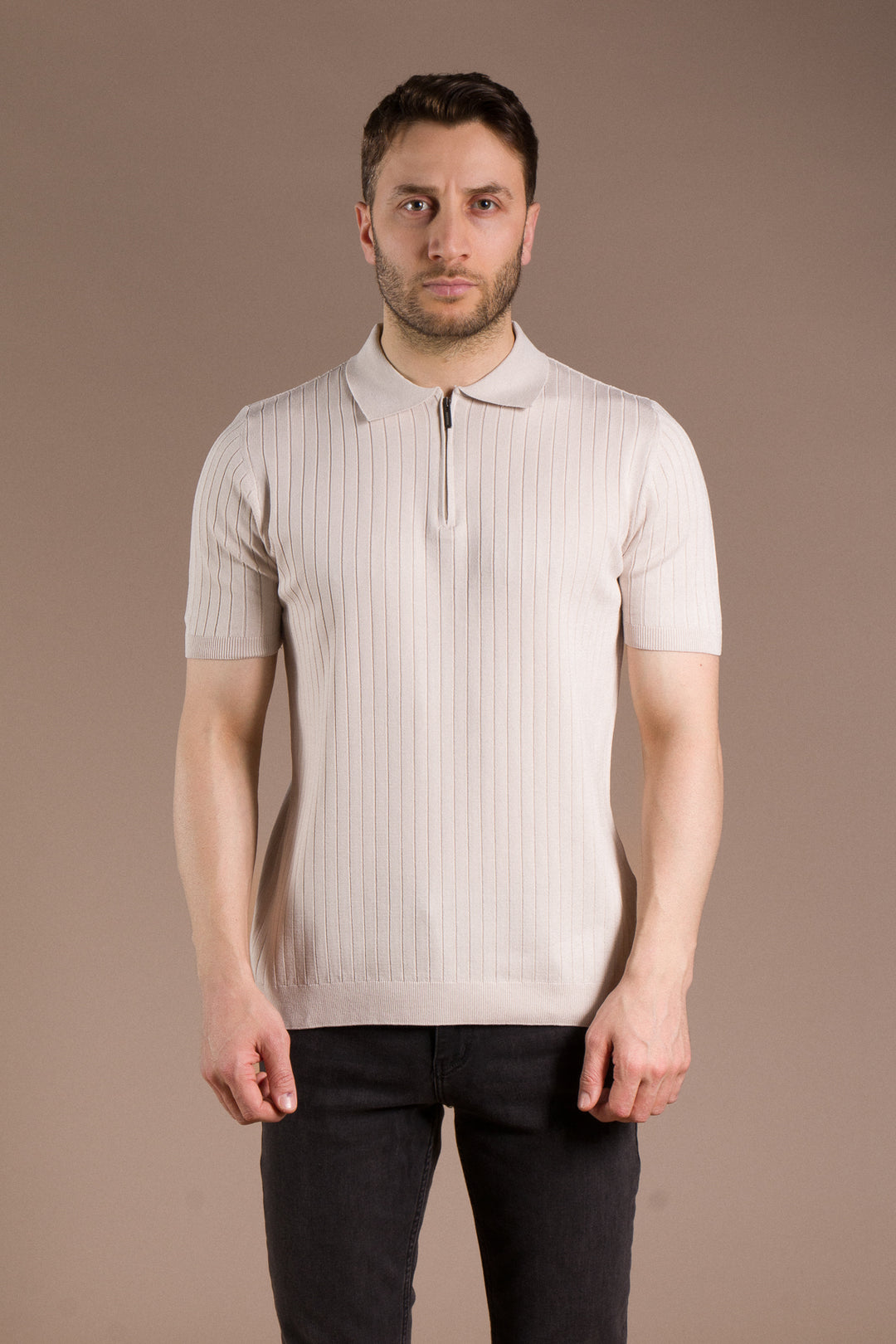 Dokulu Polo Yaka Triko T-Shirt