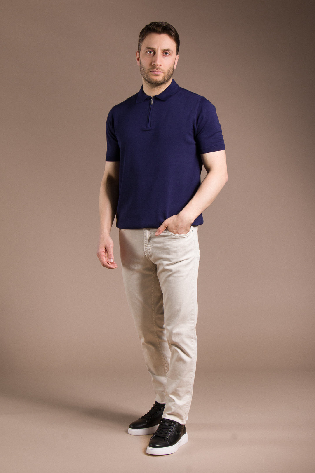 Basic Polo Yaka Triko T-Shirt