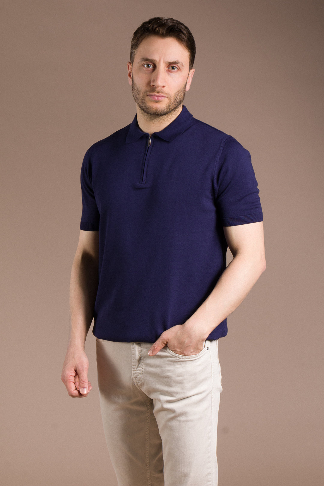 Basic Polo Yaka Triko T-Shirt