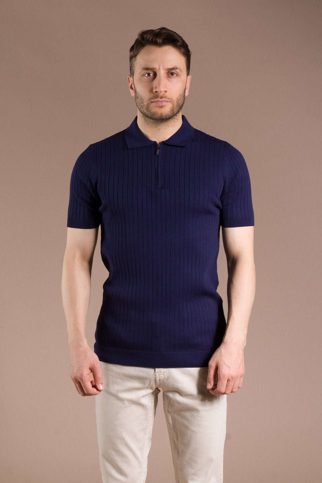 Dokulu Polo Yaka Triko T-Shirt