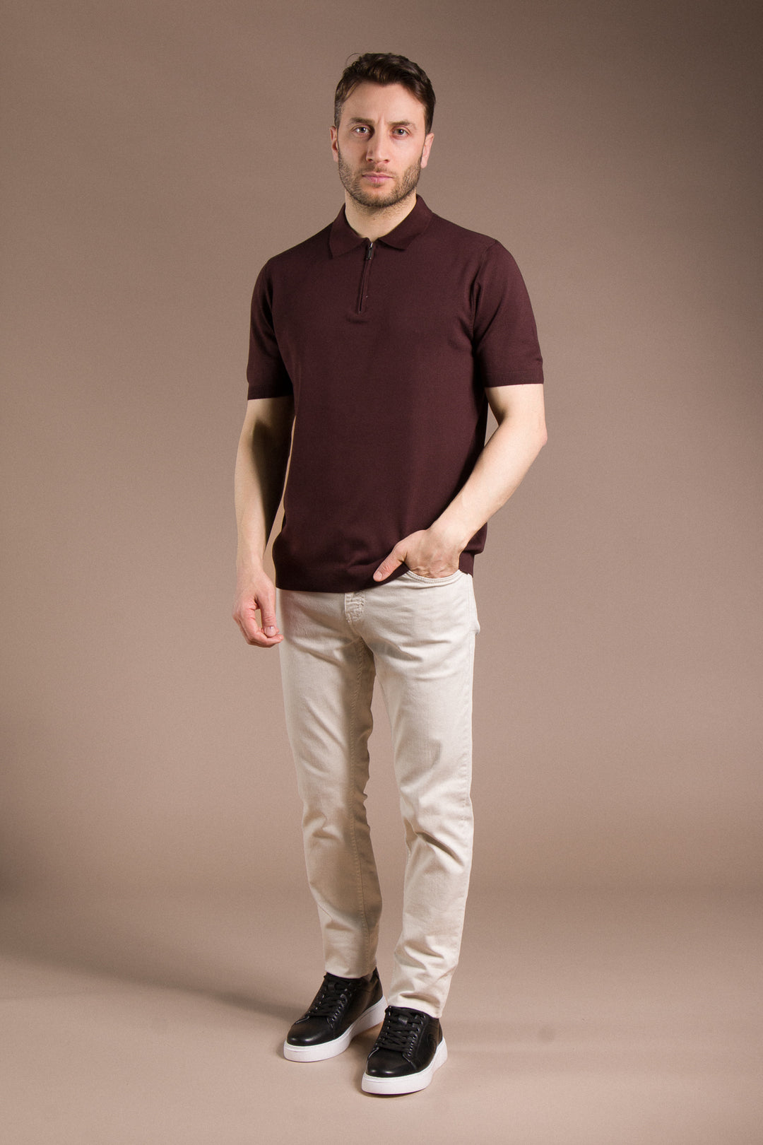 Basic Polo Yaka Triko T-Shirt