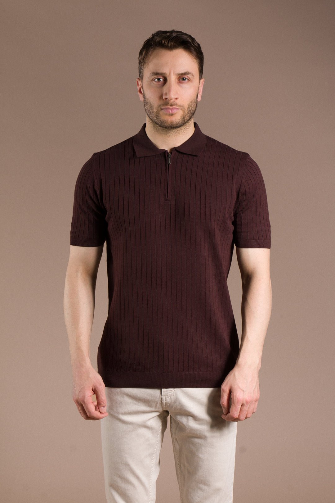 Dokulu Polo Yaka Triko T-Shirt