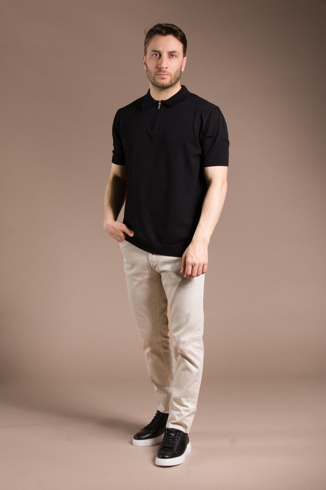 Basic Polo Yaka Triko T-Shirt