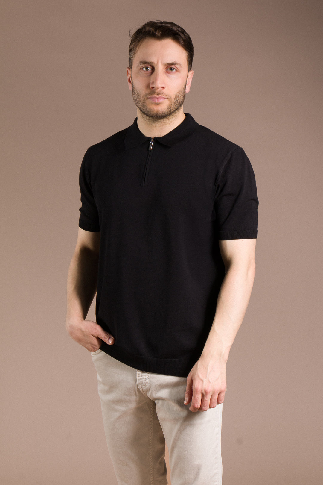 Basic Polo Yaka Triko T-Shirt