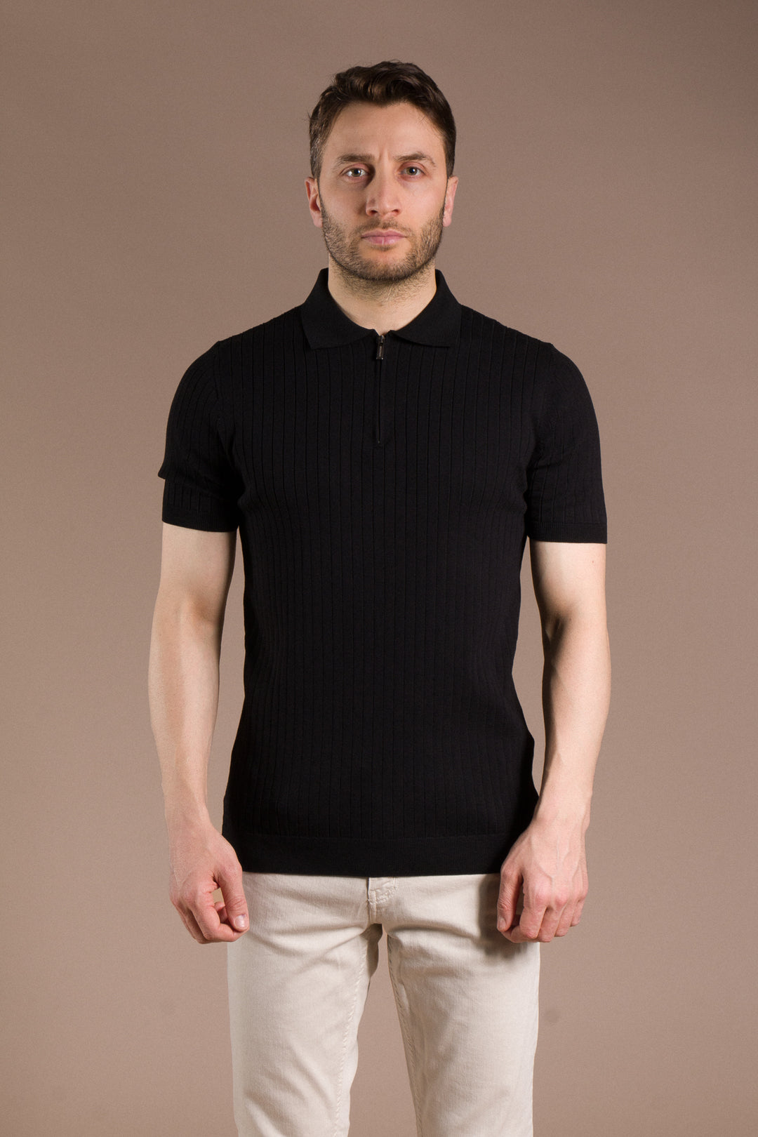 Dokulu Polo Yaka Triko T-Shirt