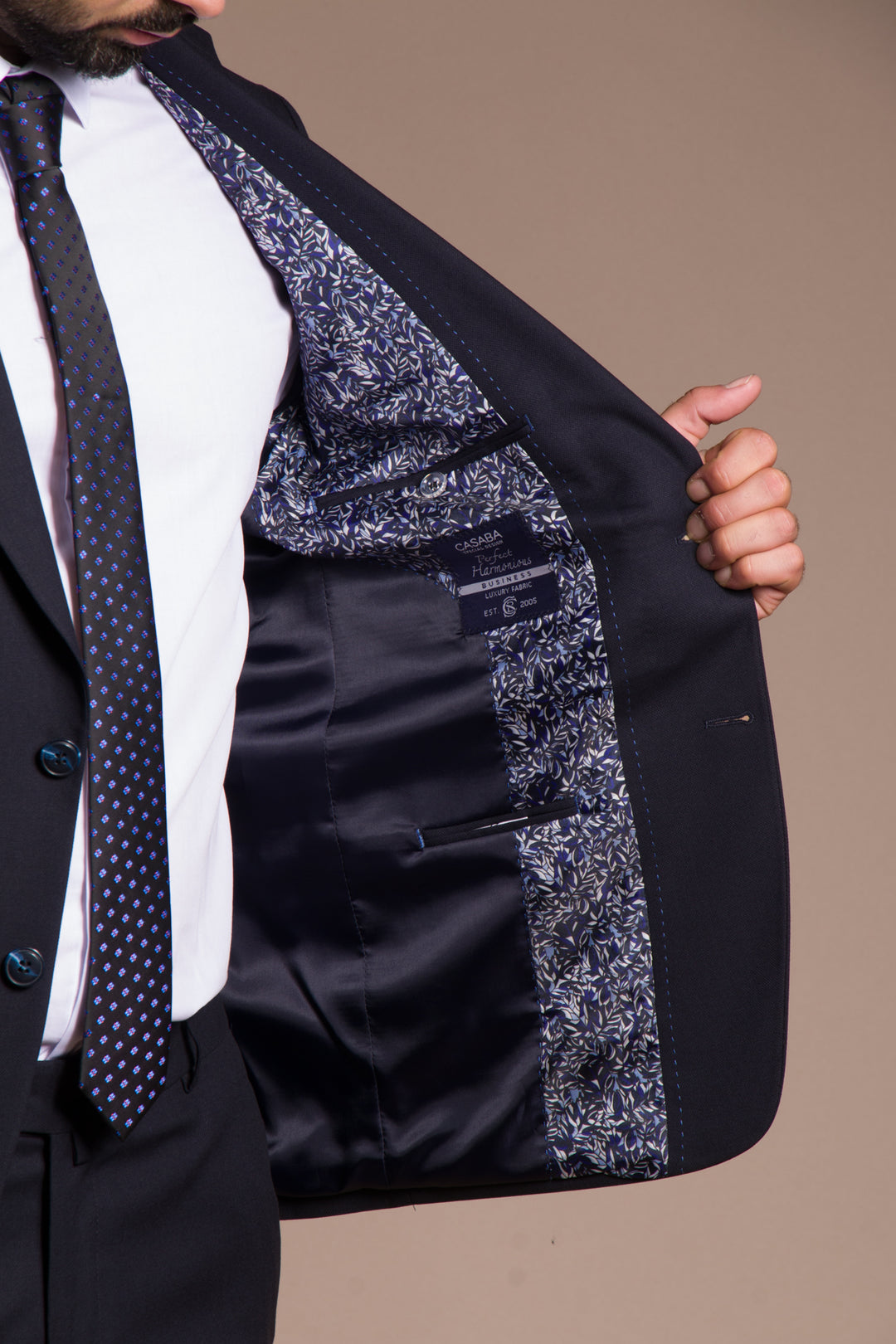 Dokulu Slim Fit Takım Elbise