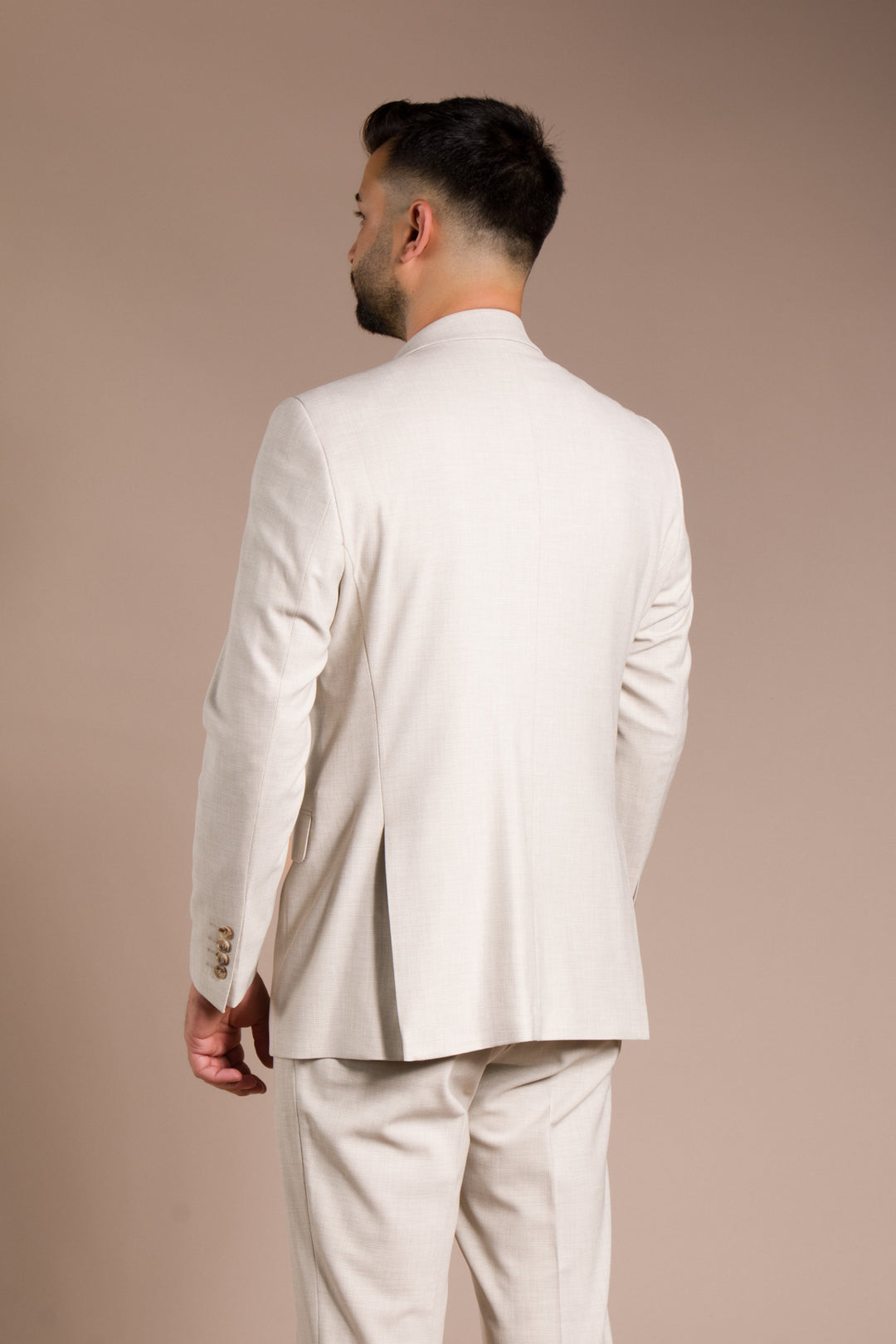 Armürlü Slim Fit Kruvaze Takım Elbise