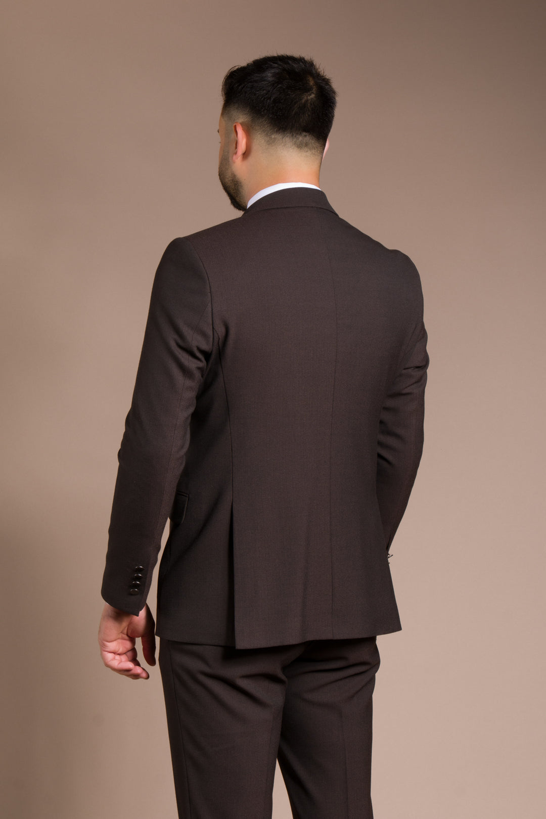 Dokulu Slim Fit Kruvaze Takım Elbise