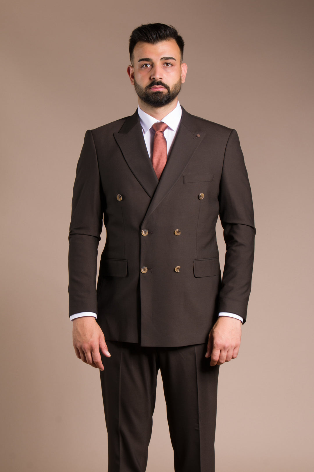 Slim Fit Kruvaze Takım Elbise