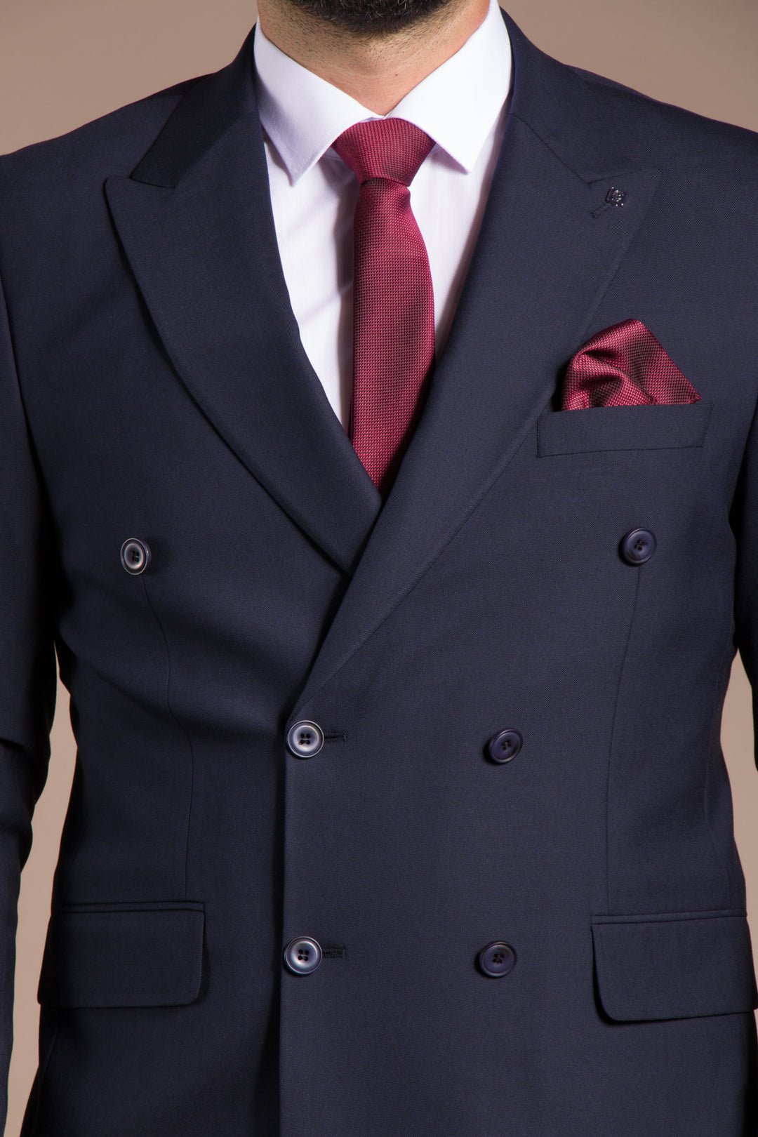 Slim Fit Kruvaze Takım Elbise